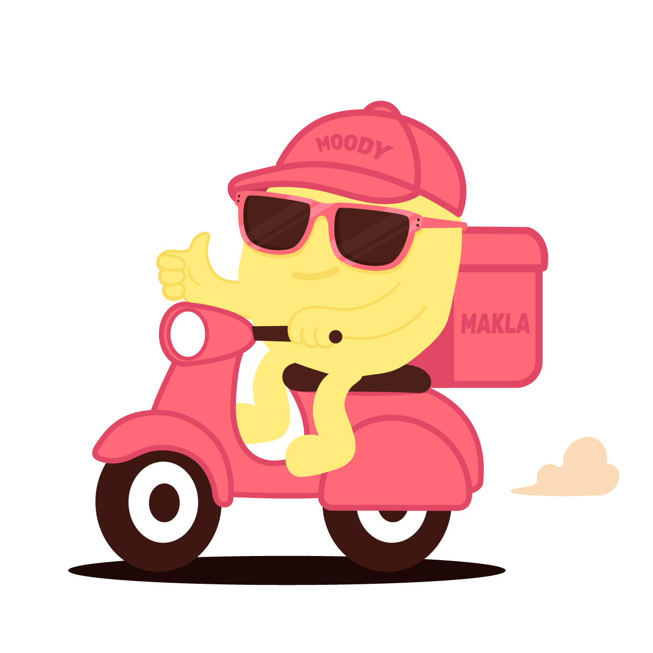Moody in a Scooter